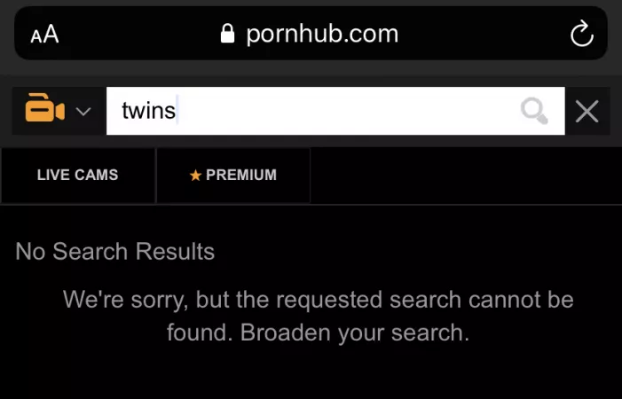 Pornhub removed “twins” from their search by chingamivida