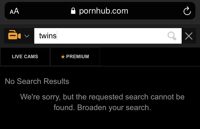 Pornhub removed “twins” from their search posted by chingamivida