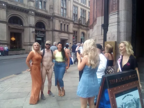 Posing for a photo by cfnmfangirl