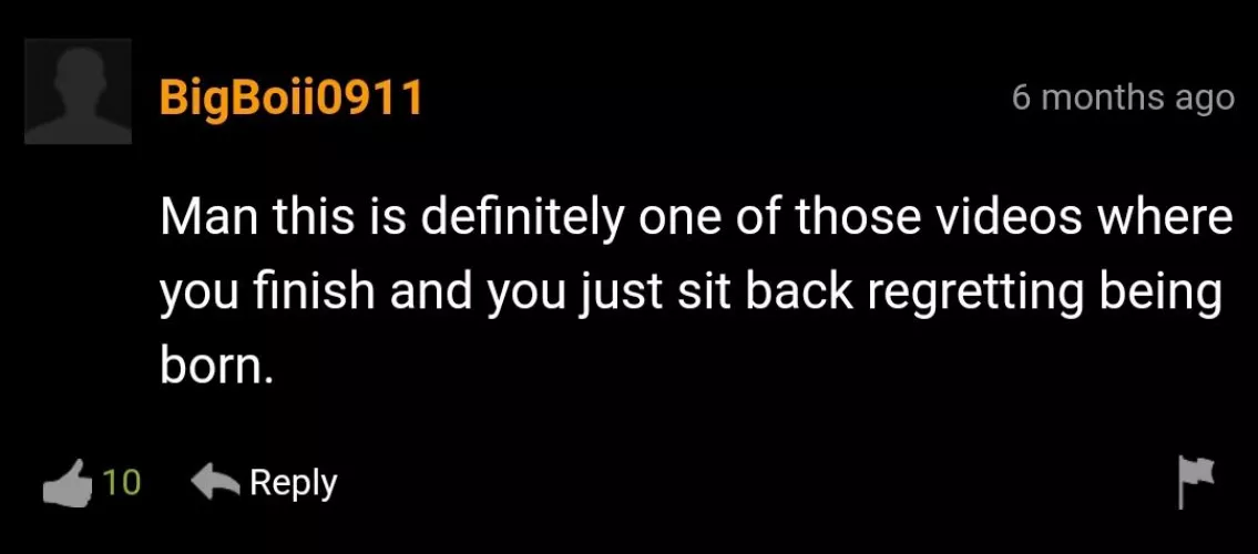 Post nut clarity hits some people too hard by arrowintheknees