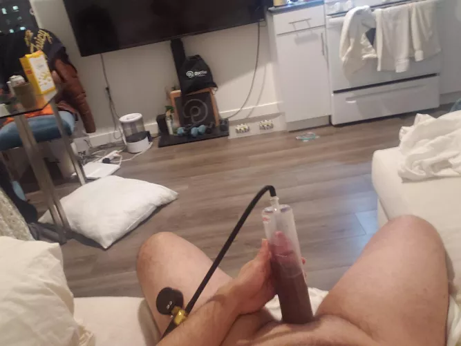 Post pump workout. Put on Cock ring stretch pussy ;) by Far_Reaction8978