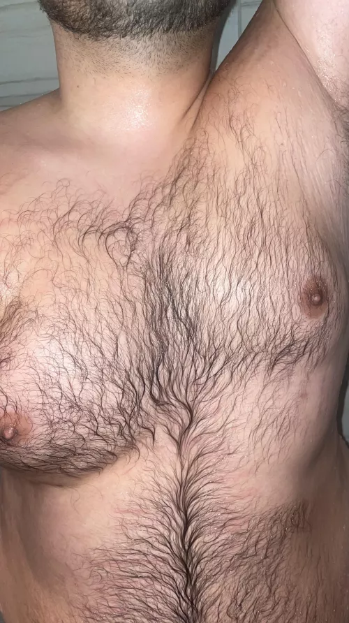 Post shower by Hairbair12