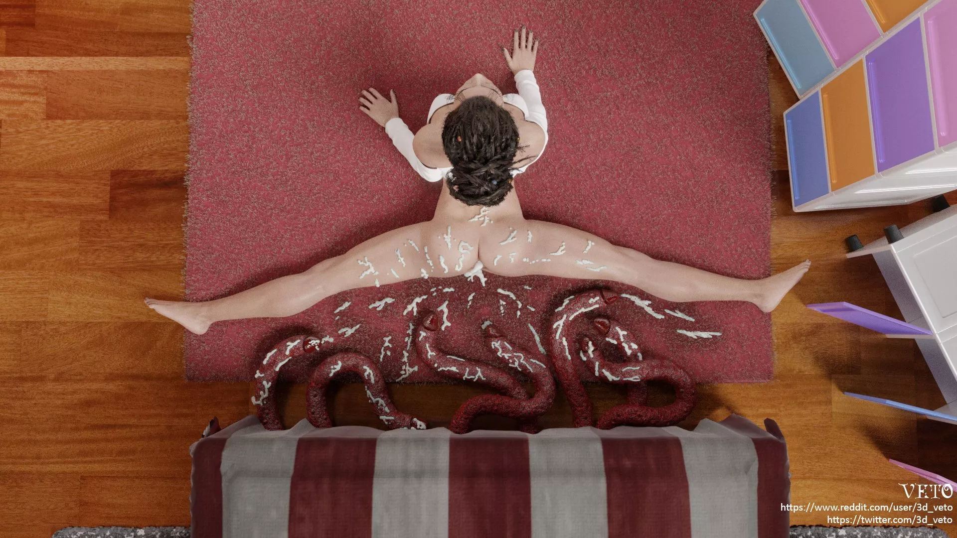 Post Tentacle Yoga (female) [oc] posted by 3d_veto