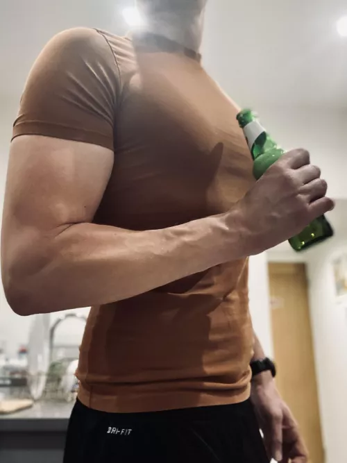 Post workout beer… why not.. by StandUpSayGoodbye