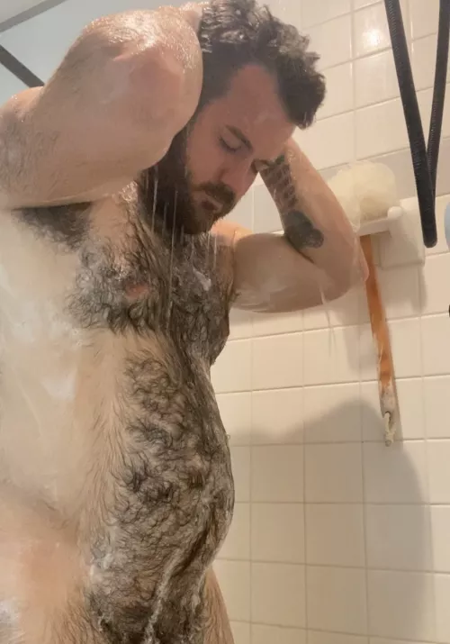 Post workout showers hit differently. by NCWolfieCub