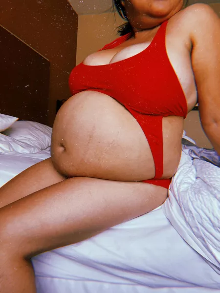 post-breakfast swim but does my bikini still fit? by yourbellymama