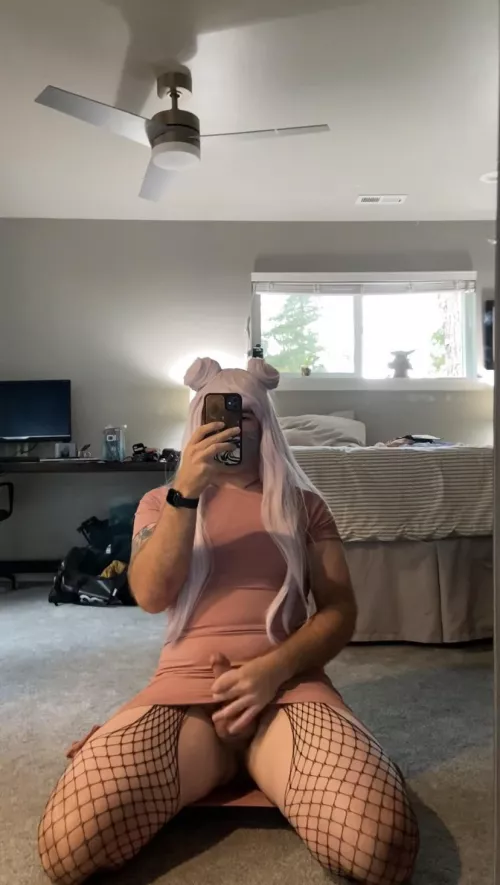 Posting a video on my OF tonight of playing with my girl cock💖 I hope you like it..🥺 by transhinata