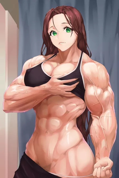 Post-Workout Megumi-san (charcoalaaa) [Original] by elee0228