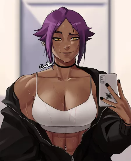 Post-Workout Yoruichi (Gud0c) [Bleach] by elee0228