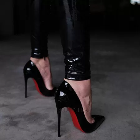 PowerWalk in my Latex pants w $1000 pair of RedBottoms….RICH BITCH SHIT….only by gucciheels
