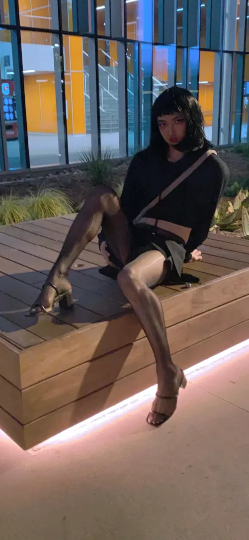 Practicing my poses in public 😈 by kristenkatana