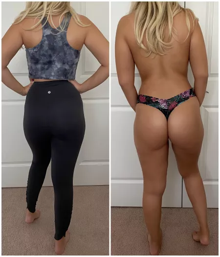 Pre and post pilates view of wifey (25F). What would you do to her? by exposedwifey123