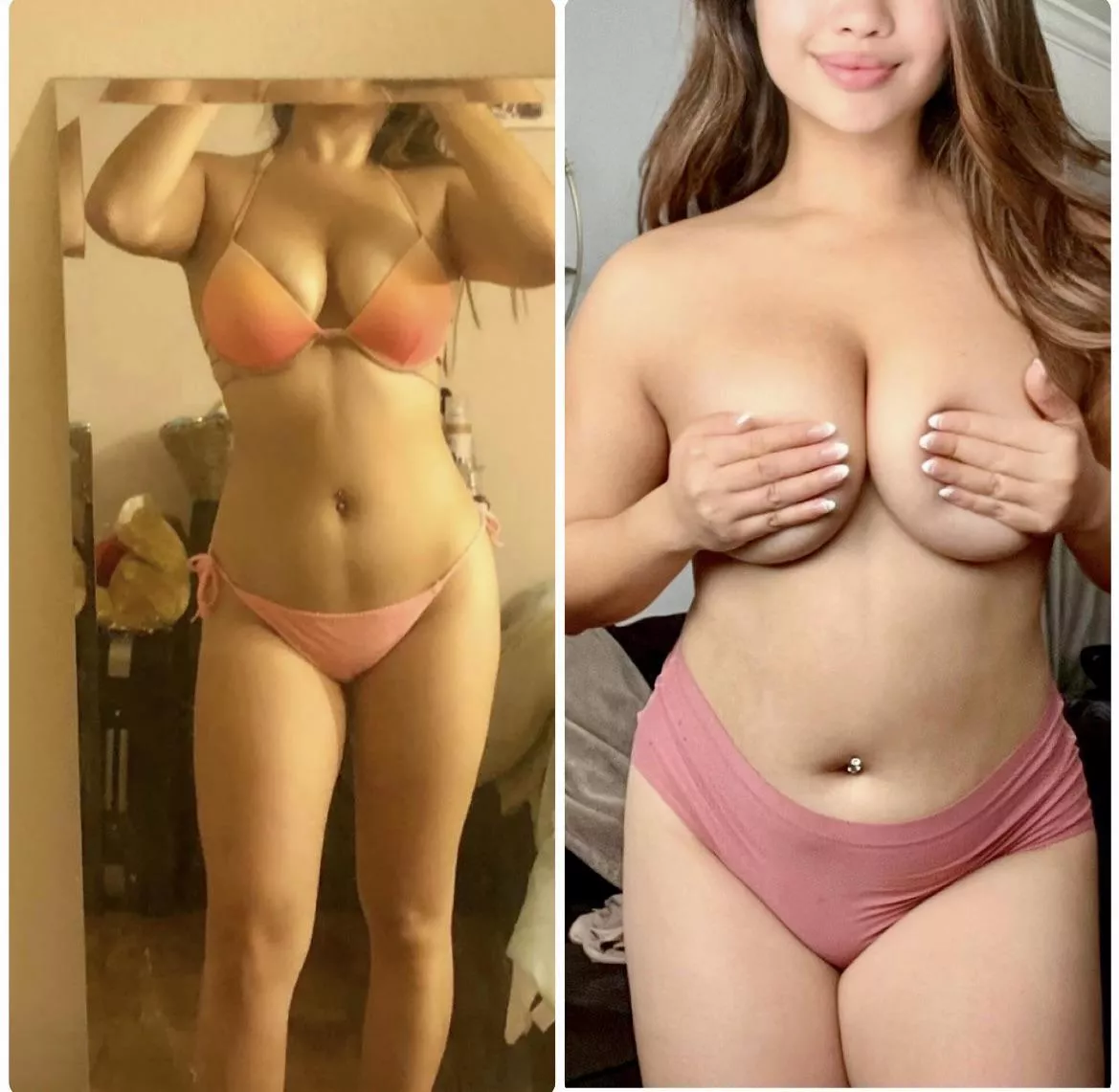 Pre & Post Pandemic 😭 my thighs now rub… posted by azn_mami