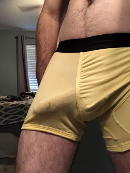 Precum stain as I was getting harder… by HenriCharriere