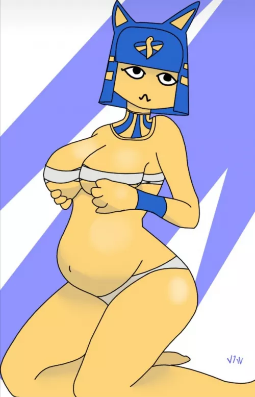 Preggo Ankha 2 (by me) by tmpLiz0108