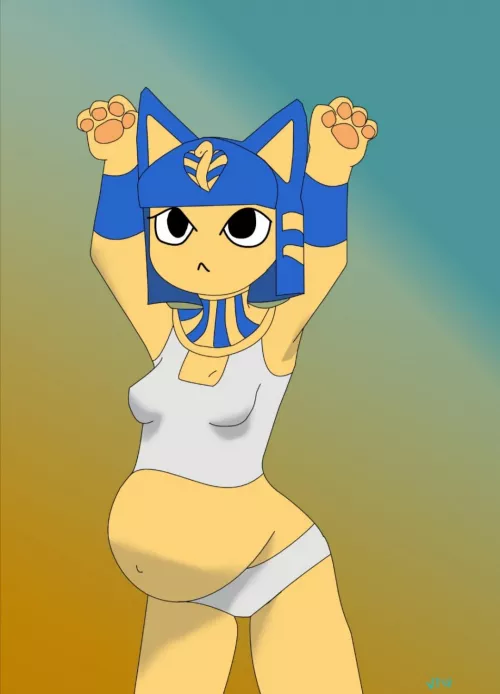 Preggo Ankha (by me) by tmpLiz0108