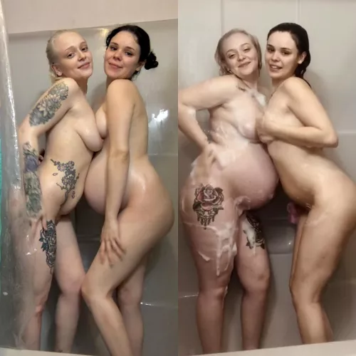 Pregnant dream come true with two ladies by iceyspicey333