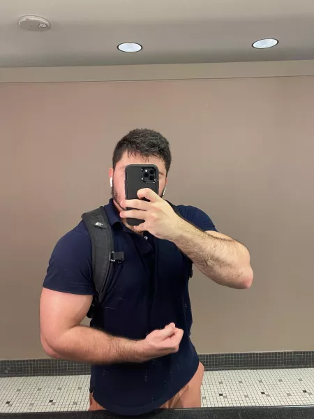 PREPPY COLLEGE JOCK PUMPED UP IN A POLO SHIRT by ShroomsNSnow