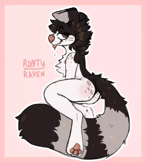Pretty critter (art by me @runty.raven on insta) by Runtyraven