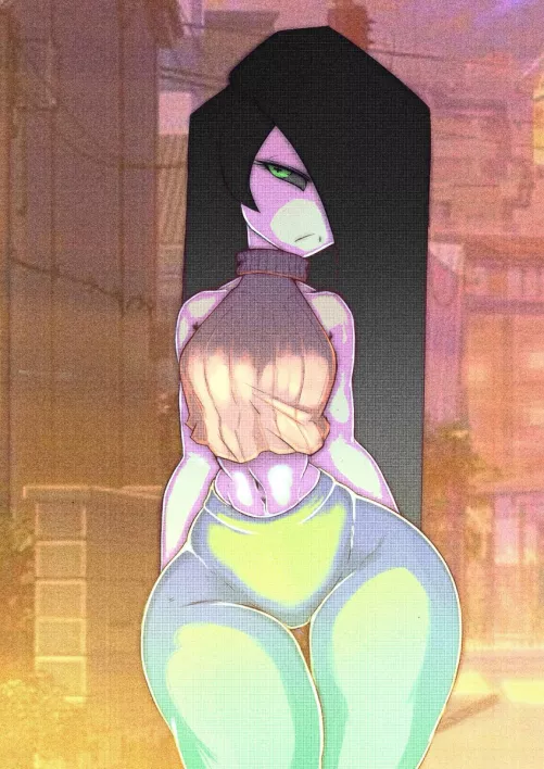 Pretty ghost girl, walking down the street [Original] (@poweruser_sh) by Odbicie