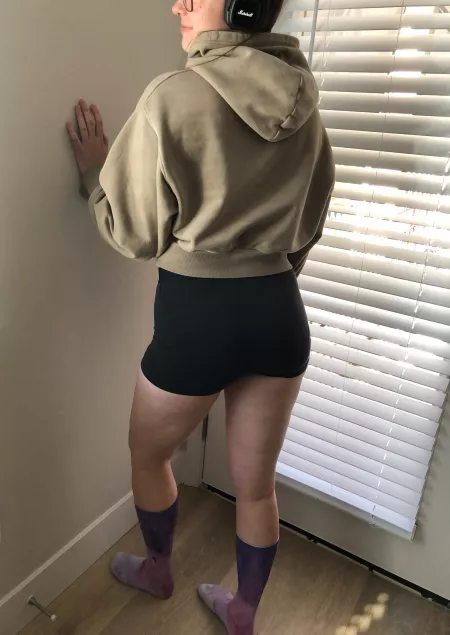 pretty much my study uniform 🤓hoodie + long socks + glasses + headphones by merrymaryjane69