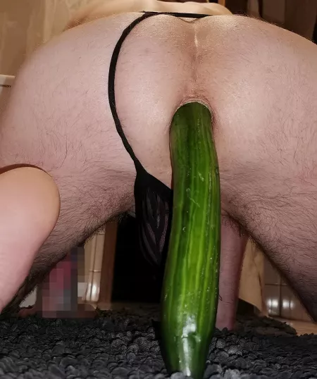 Pretty thick the cucumber for my tight ass 🙈 by xxx66684