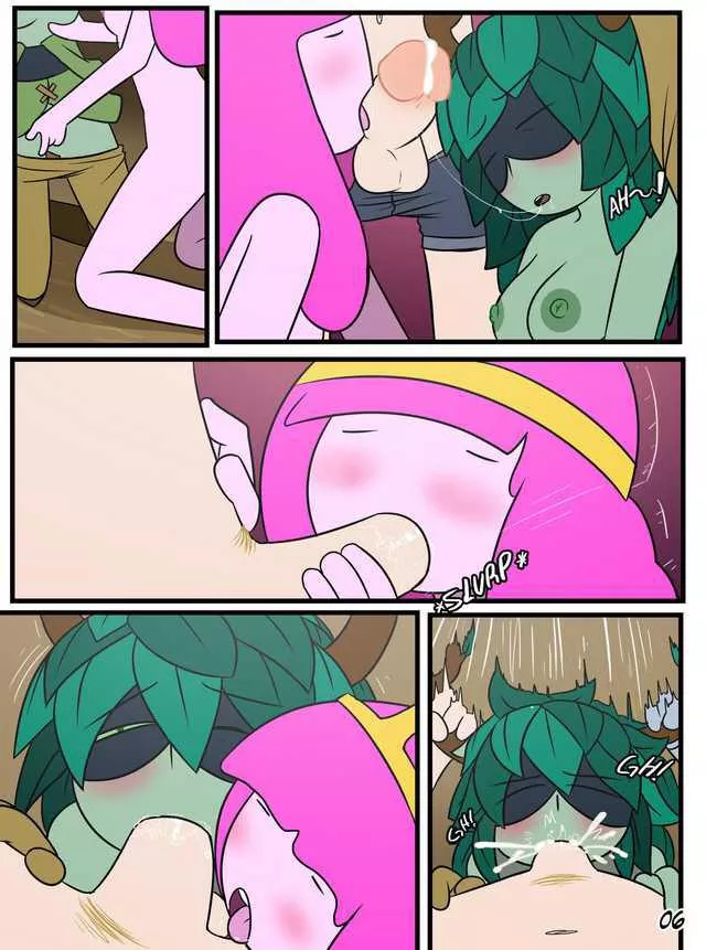 Princess Bubblegum and Forest Princess sucking off Fin posted by TFM27