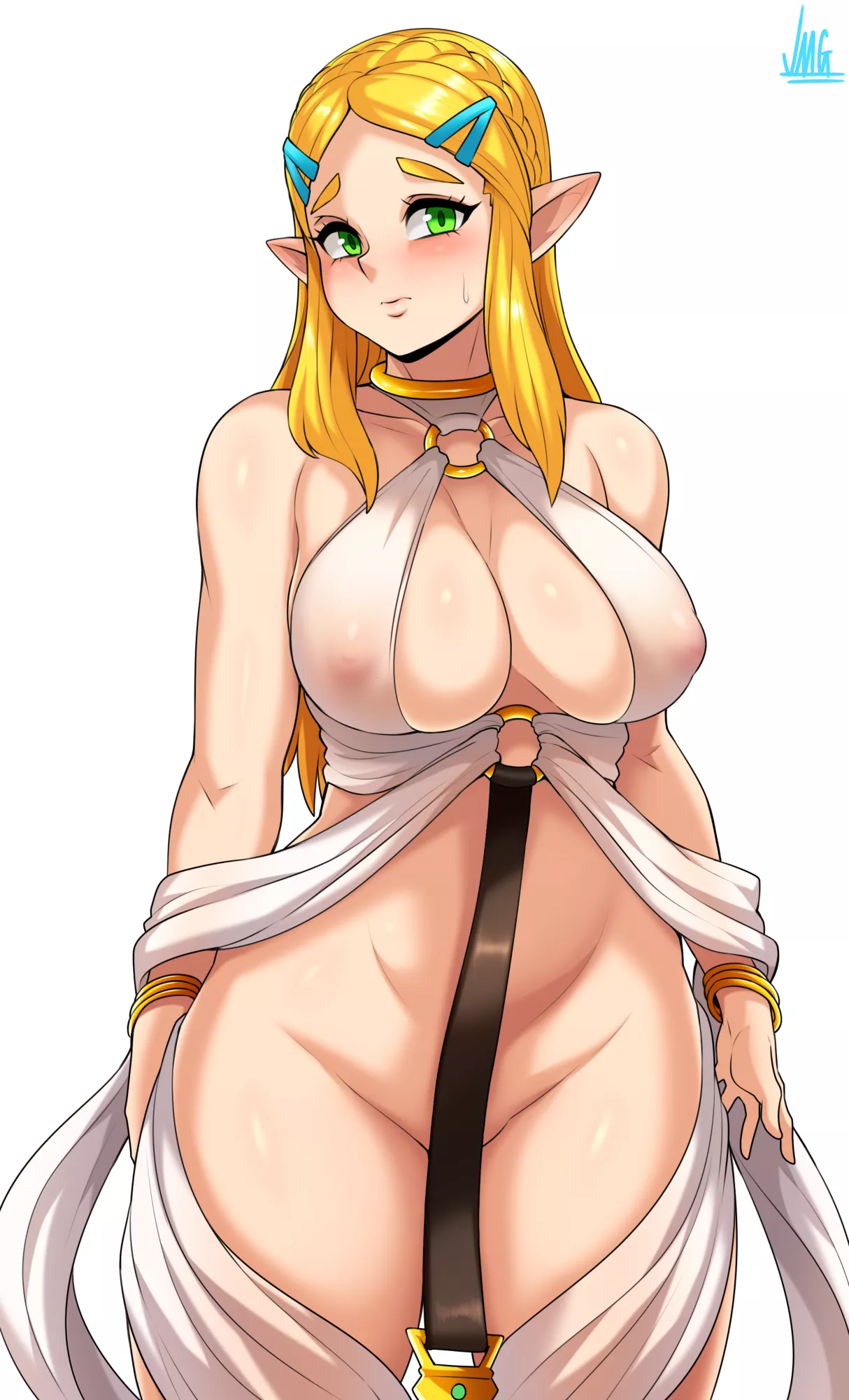 Princess Zelda dressed as Celestine by JMG. posted by fan_of_fanfiction