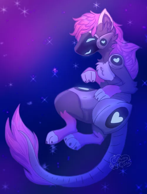 Protogen art I did :3 what ya think? by Anim0ski