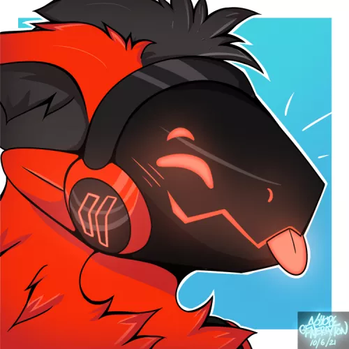 Protogen headshot commission I did! by nohopegeneration