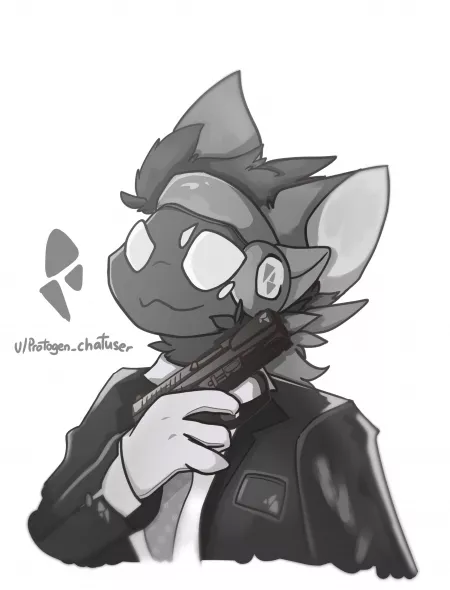 Proto(gent) or mafia? (art by me) by protogen_chatuser
