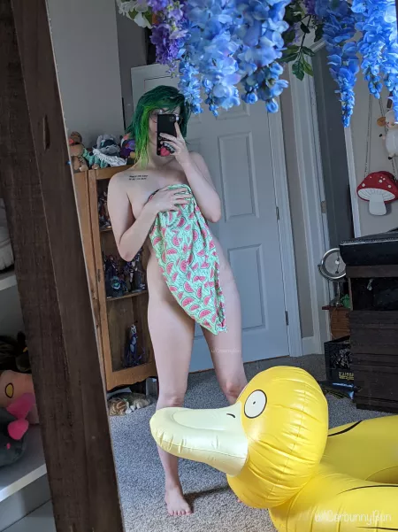 Psyduck is the best bath buddy~ by CarbunnyBun