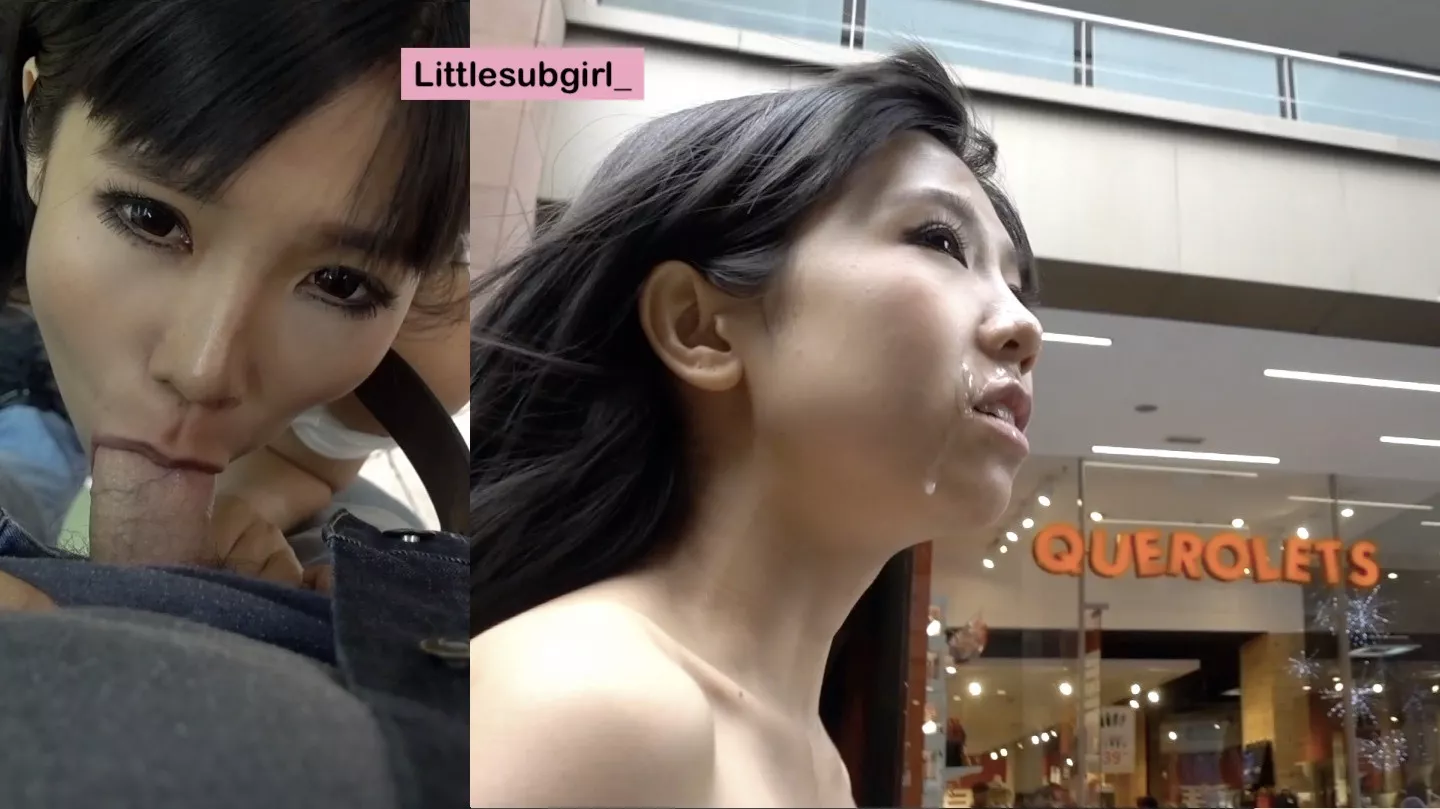 Public blowjob and walk with cum on my face posted by littlesubgirl_