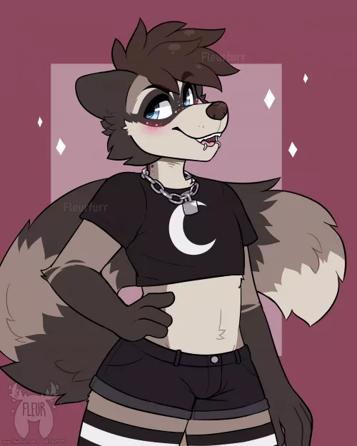 Punk Ferret (Art by me @Fleurfurr on Twitter) by Fleurfurr