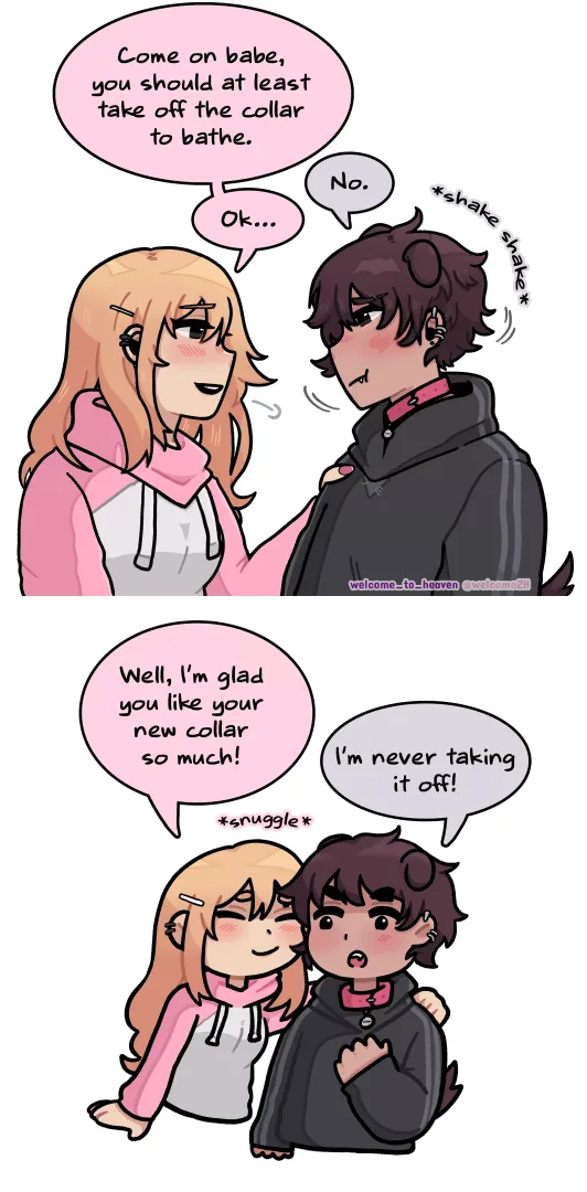 Puppy BF likes his collar a little bit too much 🐶☁️[OC] posted by Welcome_To_heaven