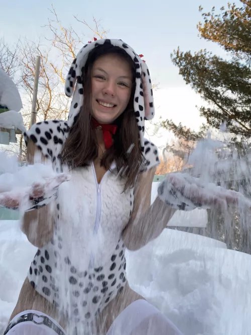 Puppy loves the snow🥰❄️ by Amazing_Aerie7504