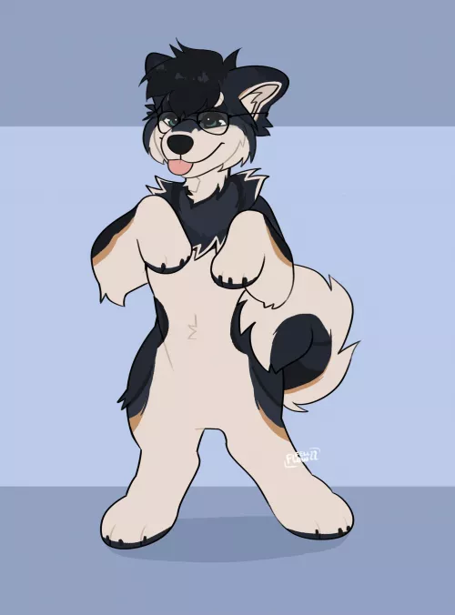 Puppy//art by me @flowfells on twitter by Flowfell