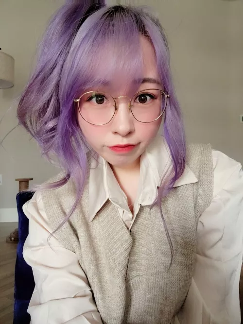 Purple hair and glasses by Majestic_Painter8660