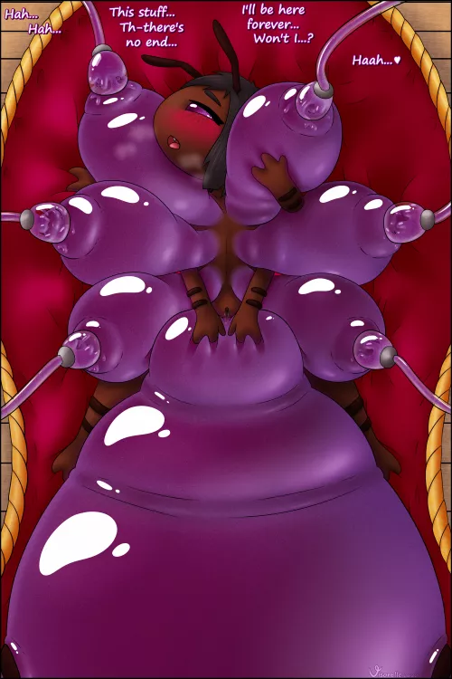 Purple Honey [Unwilling-ish; Multibreast; Lactation; F Human -> F Honeypot Ant Anthro; Post-TF]