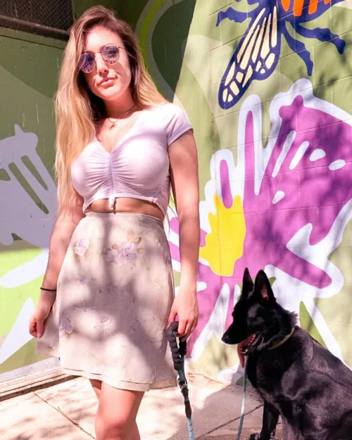 Purple Top and Floral Skirt by civilrainy