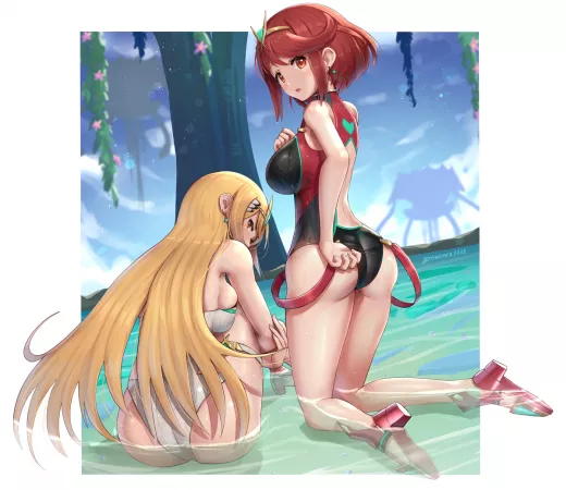 Pyra and Mythra by Terran117