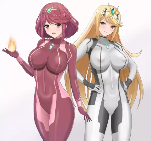Pyra & Mythra [Xenoblade II] by CheetahSperm18