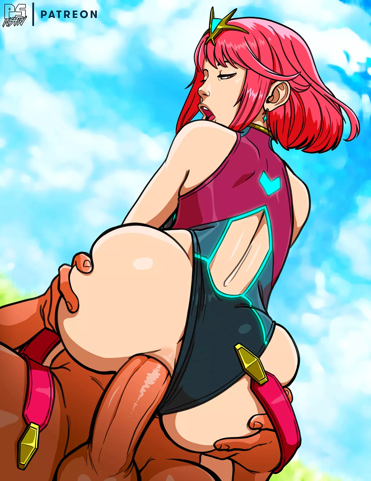 Pyra on top (PumpS_NSFW) [Xenoblade Chronicles] posted by Ero-Tama