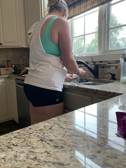 QOS booty shorts. BLKD bra. You know what she wants. by corycwisnewski