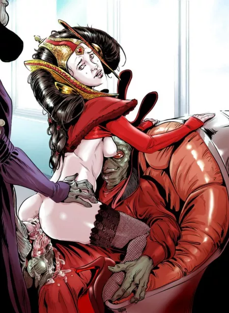 Queen Amidala using aggressive negotiations (Unknown Artist) by FaygoPervert