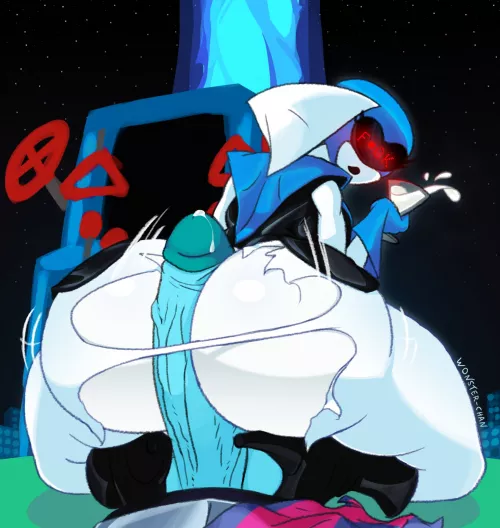 Queen giving Kris an assjob (Queen) (Kris) [Wonster-Chan] by Dyslexia53