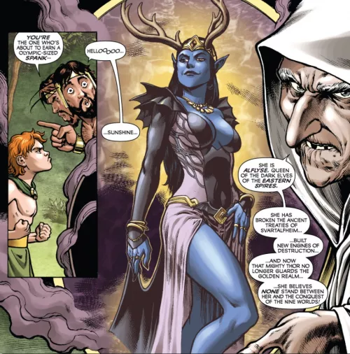 Queen of the Dark Elves [Incredible Hercules #132] by lordhater1