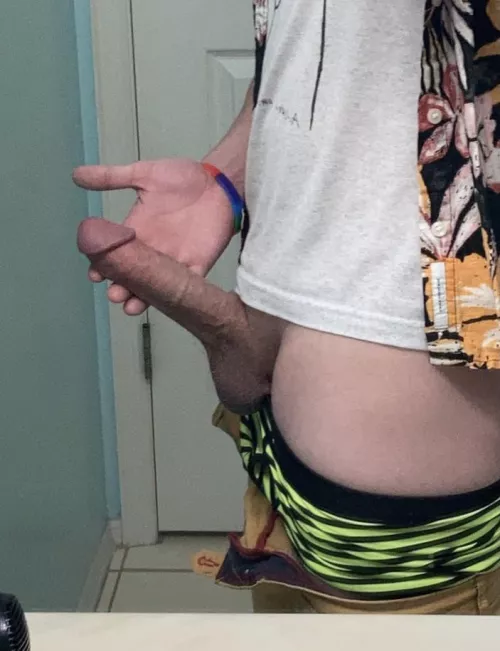 Quick cock and balls shot in the bathroom mirror [27] by rmand9507