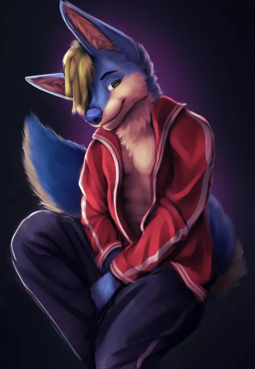 Quick painted portrait of my sona, Alex (Art by me, @SupersonicSoup) by SupersonicSoup