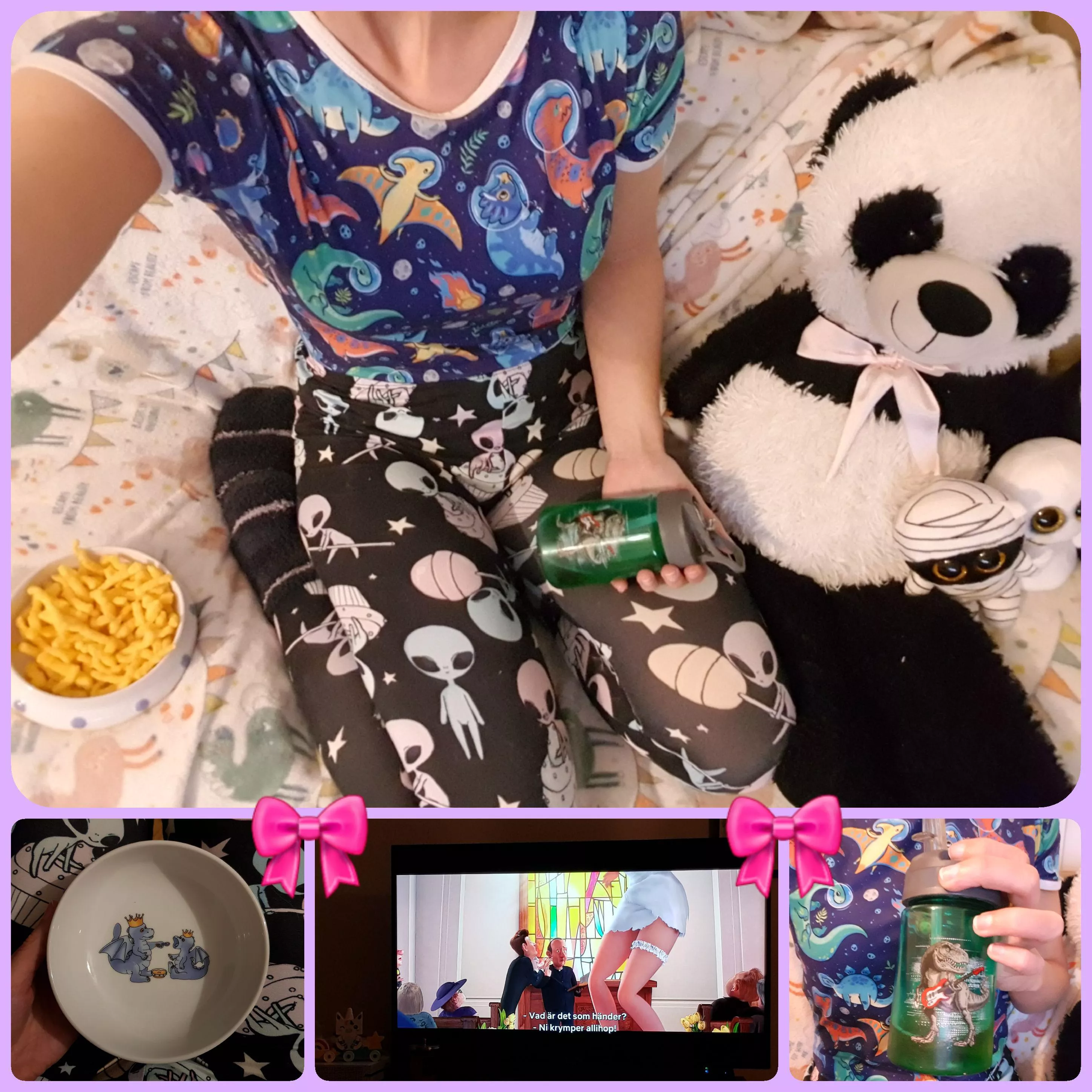 Raaarw!! Is movienight!! 👽🦖🥰👾 posted by PAnDaBeBi
